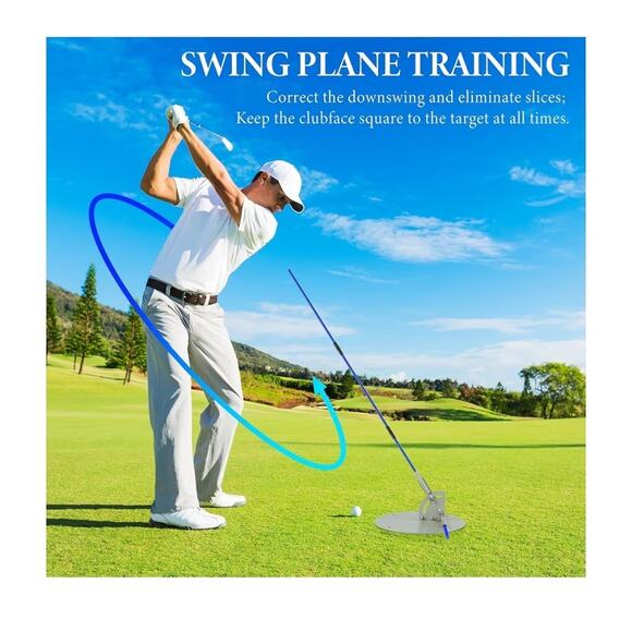 Golf Practice Swing Plane Plate Durable Metal Trainer - Picture 3 of 6